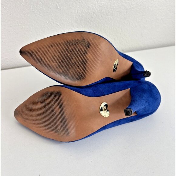 Betsey Johnson AA Very Giselle Blue Suede Platform Heels Pumps Women’s 8 - Picture 13 of 13
